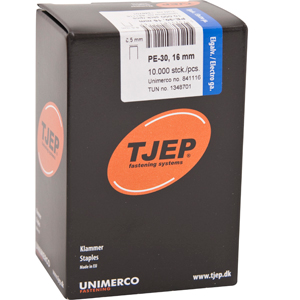 TJEP PE-30 agrafes 16 mm